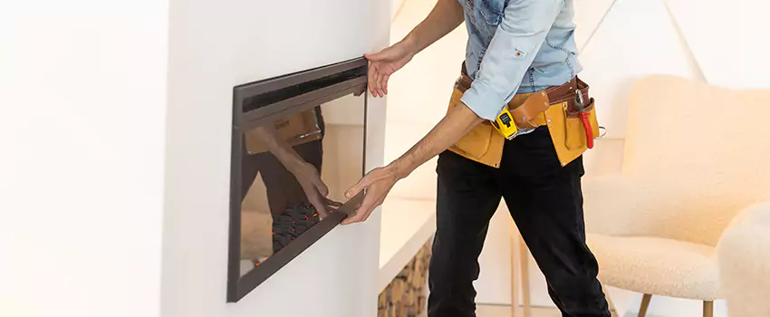 Metal Fireplace Installation in Escondido, California
